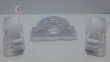Baleiro Arco Íris Branco de Acrílico - Pct C/5 Unidades