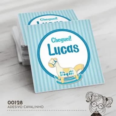 Adesivo Quadrado Cavalinho - 00128