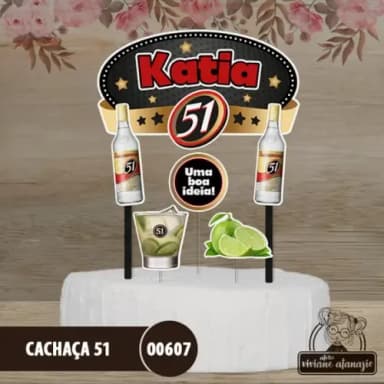 Topo de Bolo Cachaça 51 - 00607