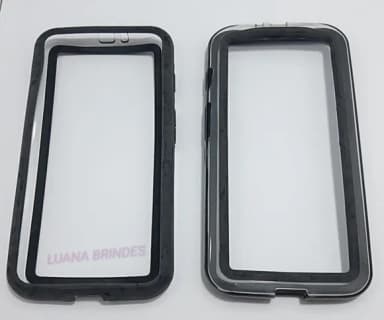 Capinha Preta e Transparente para celular Moto X -1 unidade
