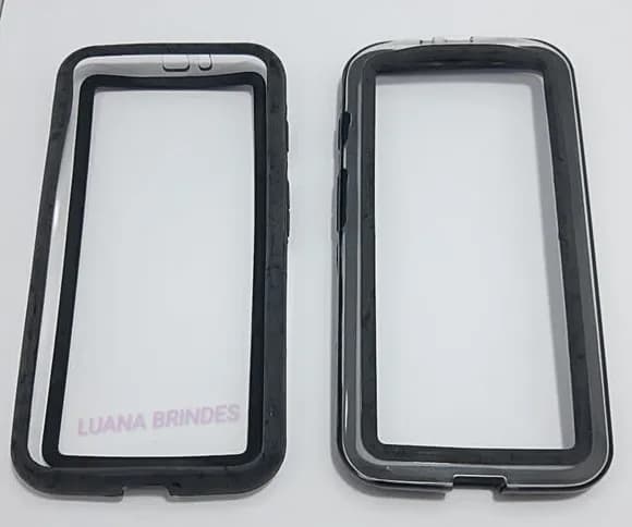 Capinha Preta e Transparente para celular Moto X -1 unidade
