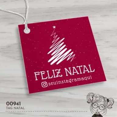Tag Quadrada Natal - 00941