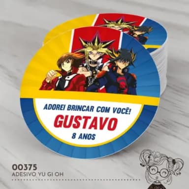 Adesivo Redondo Yu Gi Oh - 00375