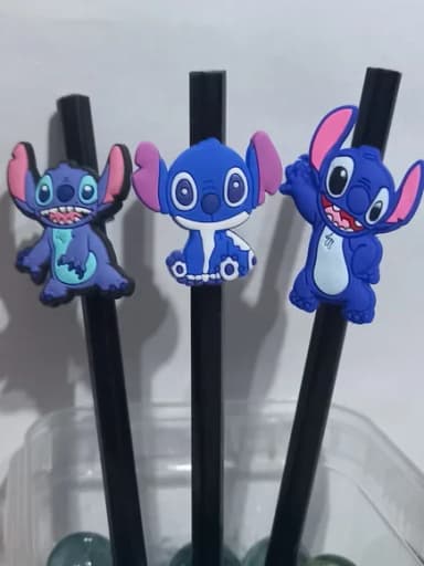 Ponteira C/lápis Stitch Emborrachados - 10 Unidades