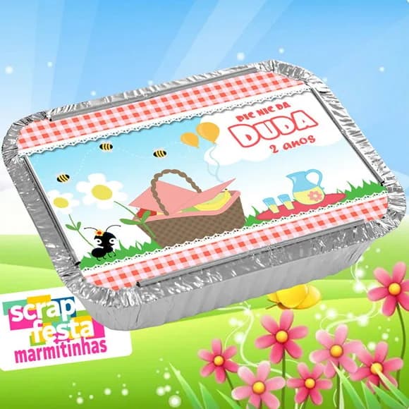 Marmitinha Personalizada Festa Pic Nic