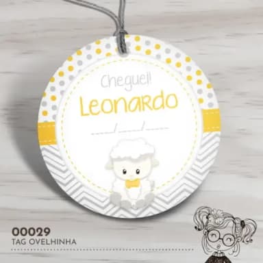 Tag Redonda Ovelhinha - 00029