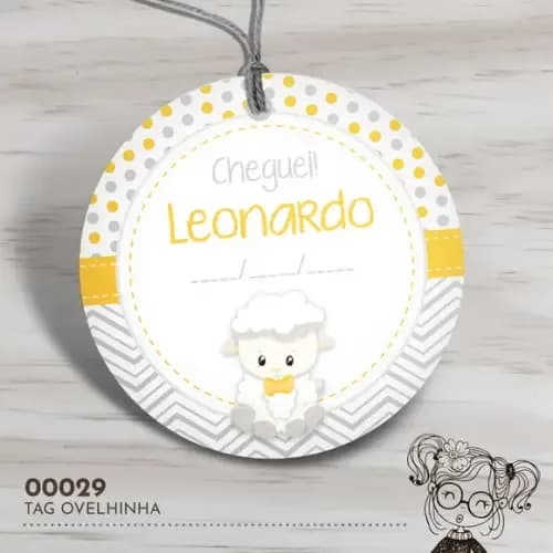 Tag Redonda Ovelhinha - 00029