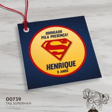 Tag Quadrada Superman - 00739