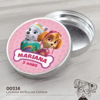 Latinha Adesivada Patrulha Canina - 00238