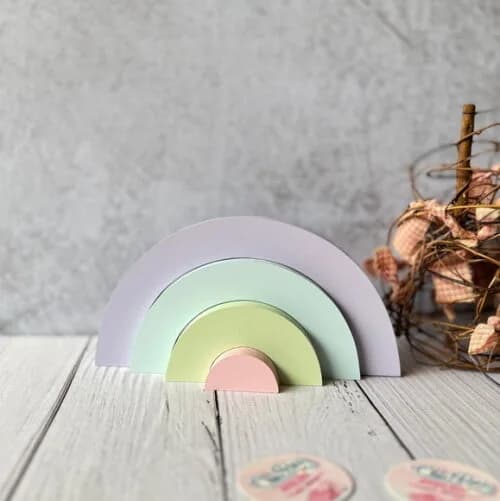 Arco Íris de Mesa 4 Faixas Decoração Bebê