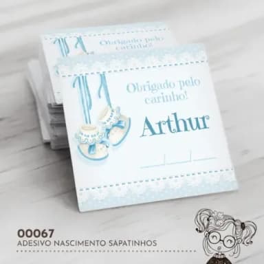 Adesivo Quadrado Sapatinhos - 00067