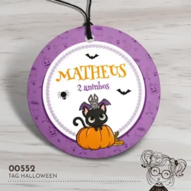 Tag Redonda Halloween - 00552