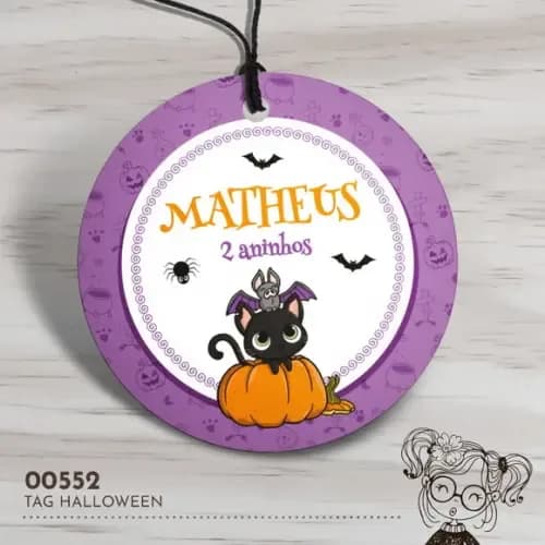 Tag Redonda Halloween - 00552