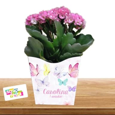 Cachepot Personalizado Jardim Encantado Aquarela Borboletas