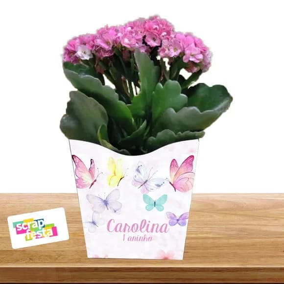 Cachepot Personalizado Jardim Encantado Aquarela Borboletas