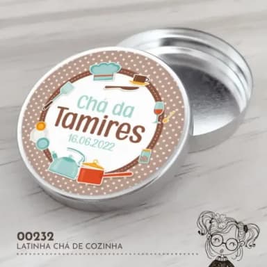 Latinha Adesivada Chá de Cozinha - 00232