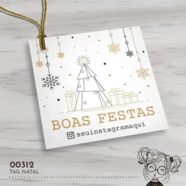 Tag Quadrada Natal - 00312