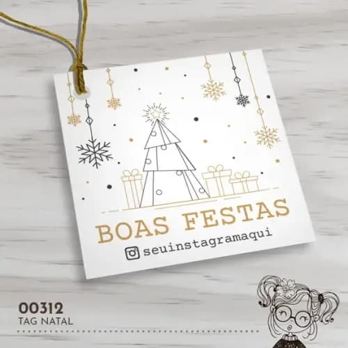 Tag Quadrada Natal - 00312