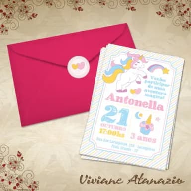 Convite Unicórnio - 00427