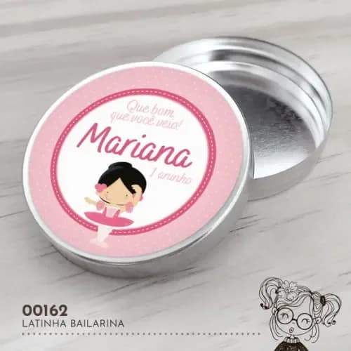 Latinha Adesivada Bailarina - 00162