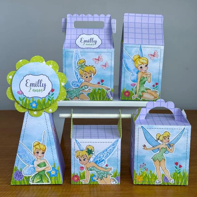 PEGUE E MONTE - Kit Festa SININHO TINKER BELL - Decoração de Festa | Lembrancinhas | Aniversário | Personalizados