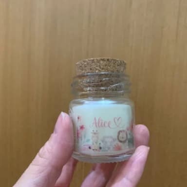 Lembrança Vela Aromática Vidro c/ Rolha Safari Rosa