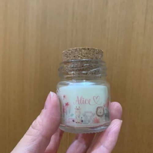 Lembrança Vela Aromática Vidro c/ Rolha Safari Rosa