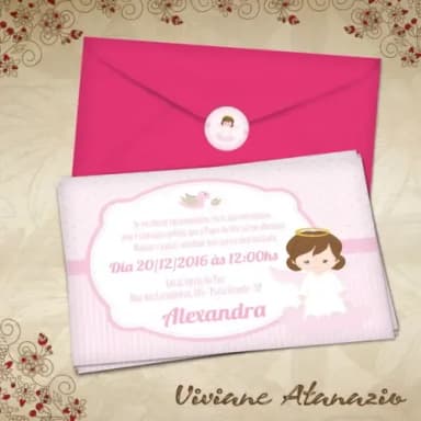 Convite Anjinha - 00103