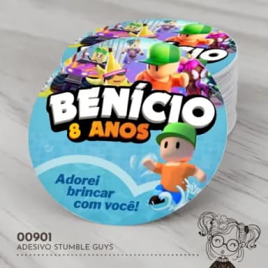 Adesivo Redondo Stumble Guys - 00901