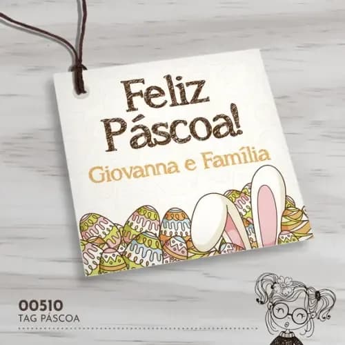 Tag Quadrada Páscoa - 00510