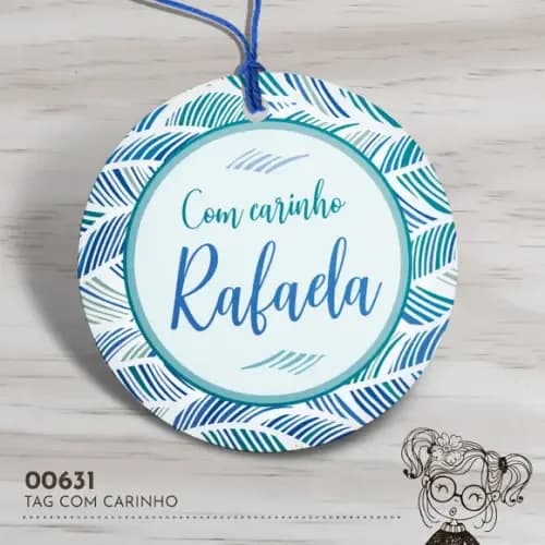 Tag Redonda com Carinho - 00631
