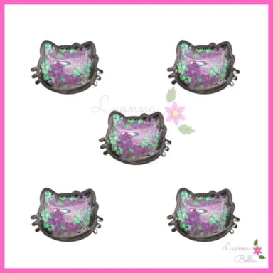 Aplique Hello Kitty Lilás Com Enchimento - Pct c/4 unds