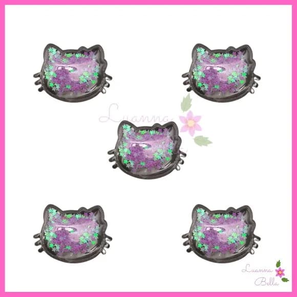 Aplique Hello Kitty Lilás Com Enchimento - Pct c/4 unds