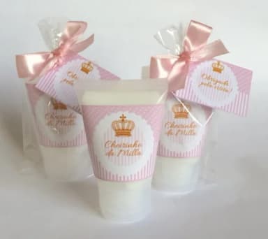 Lembrança Maternidade Creme Hidratante Realeza Coroa Rosa