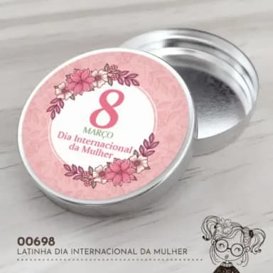 Latinha Adesivada Dia Internacional da Mulher - 00698