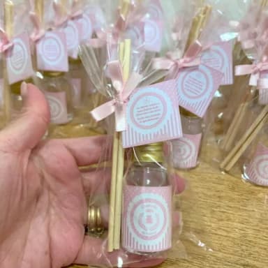 Lembrancinha Nascimento Aromatizador Ursinha rosa