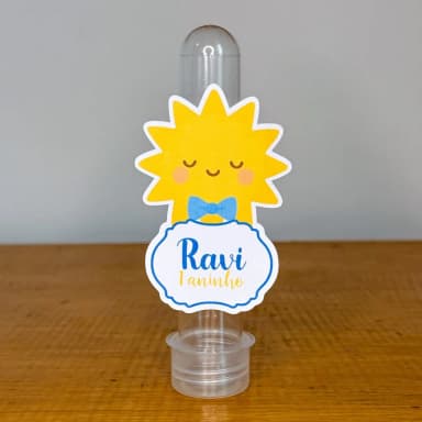Apliques para Tubetes Personalizados RAIO DE SOL MENINO - Decoração de Festa | Lembrancinhas | Aniversário | Personalizados