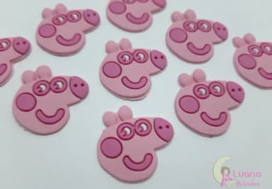 Aplique Personagem Animado de borracha - pct c/7 unidades