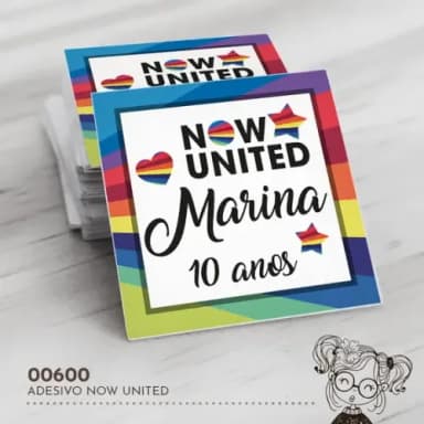 Adesivo Quadrado Now United - 00600