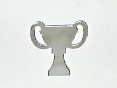 Aplique Troféu em Acrílico Espelhado Prata 10 Peça
