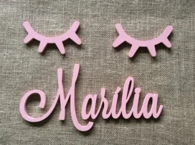 Letras Decorativas Nome De Parede + Sleepy Eyes