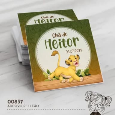 Adesivo Quadrado Rei Leão - 00837
