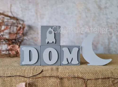 ASTRONAUTA CUBOS 6X6 + ESTRELA E LUA