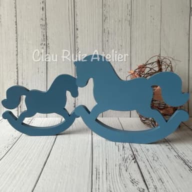 Cavalinhos de Balanço - Decoração Bebê 20cm e 15cm