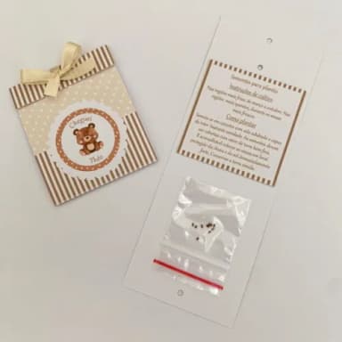 Lembrança Maternidade Sementinha Amor perfeito Urso