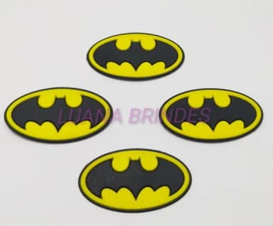 Aplique Emborrachado do Batman - 3,3cm x 5,7cm Pct/6
