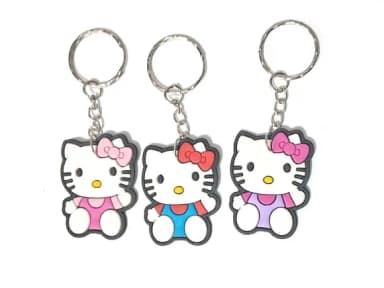 Chaveiro Hello Kitty 4cm Emborrachado Pacote com 6 Unidades