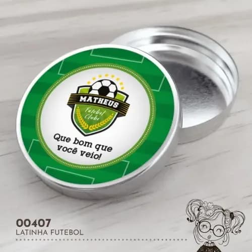 Latinha Adesivada Futebol - 00407