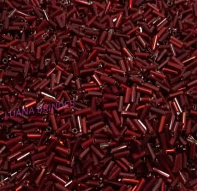 Canutilho Vermelho de acrílico - 4,5mm - pct com 50 gramas