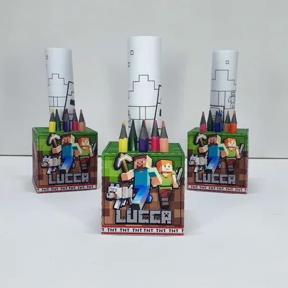 Kit Pintura na Caixa Minecraft